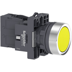 Botão Ø22mm Plástico 1NA C/ Retenção Amarelo Cód. XA2EH051 – Schneider